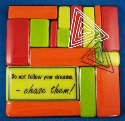 Inspirational friendship gift in fused stained glass and made in the USA