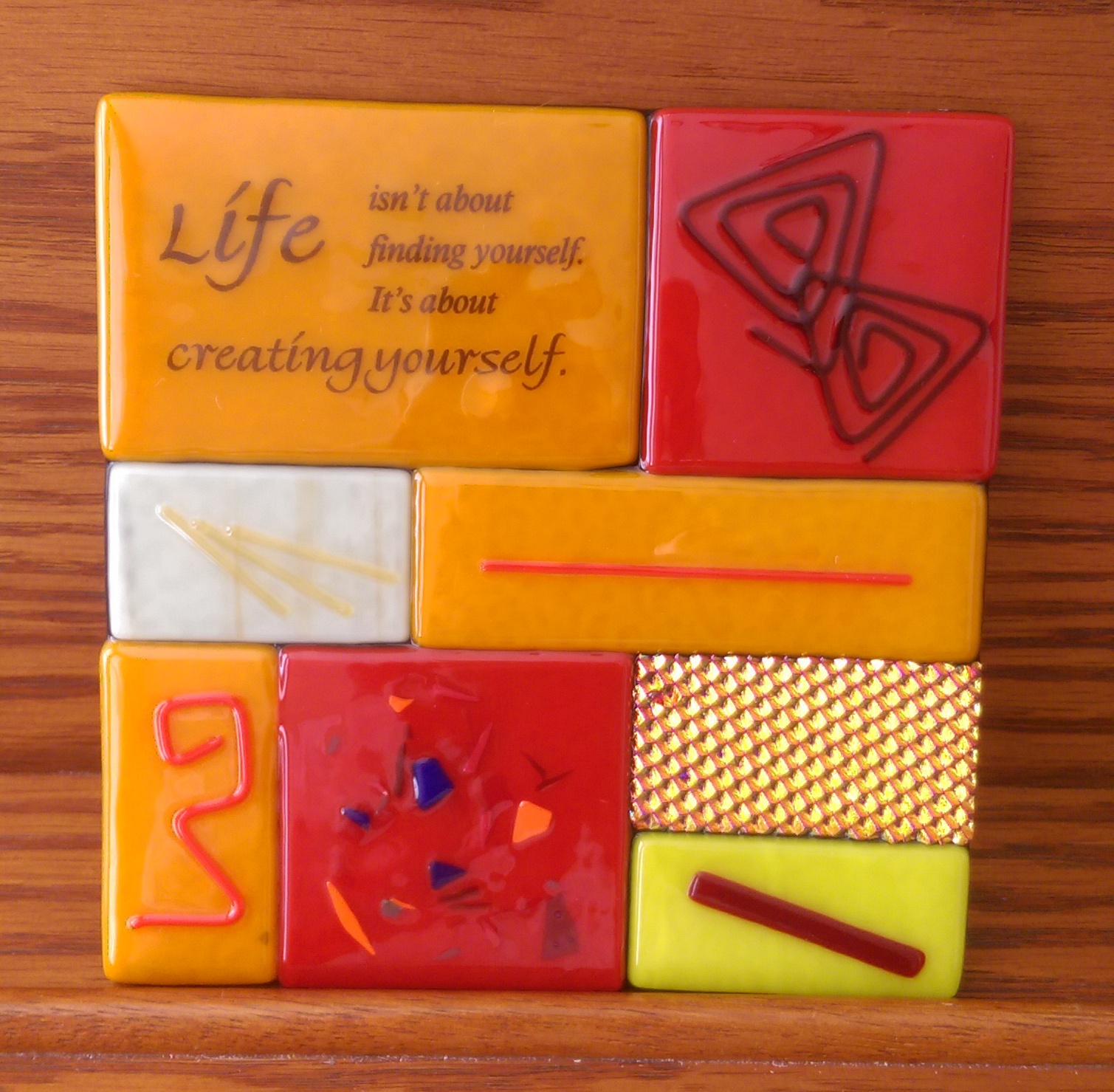 Inspirational friendship gift in fused stained glass and made in the USA