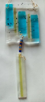 handcrafted recycled glass suncatcher made in the USA