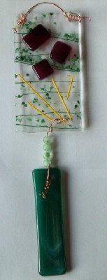 handcrafted recycled glass suncatcher made in the USA