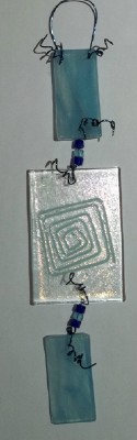 handcrafted recycled glass suncatcher made in the USA