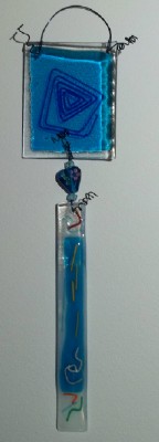 handcrafted recycled glass suncatcher made in the USA