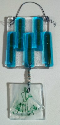 handcrafted recycled glass suncatcher made in the USA