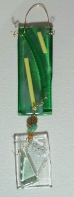 handcrafted recycled glass suncatcher made in the USA