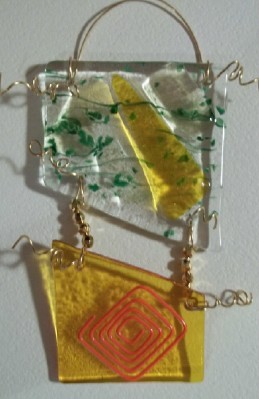 handcrafted recycled glass suncatcher made in the USA