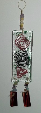 handcrafted recycled glass suncatcher made in the USA