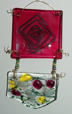 handcrafted recycled glass suncatcher made in the USA