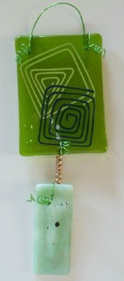 handcrafted recycled glass suncatcher made in the USA