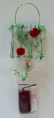 handcrafted recycled glass suncatcher made in the USA