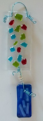 handcrafted recycled glass suncatcher made in the USA