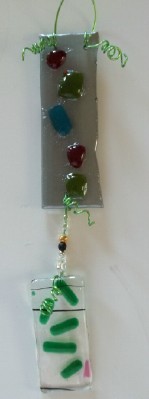 handcrafted recycled glass suncatcher made in the USA