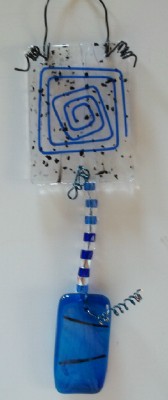 handcrafted recycled glass suncatcher made in the USA
