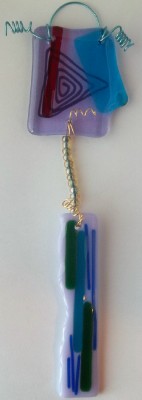 handcrafted recycled glass suncatcher made in the USA