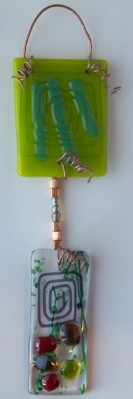 handcrafted recycled glass suncatcher made in the USA