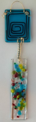 handcrafted recycled glass suncatcher made in the USA