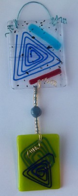 handcrafted recycled glass suncatcher made in the USA