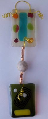 handcrafted recycled glass suncatcher made in the USA