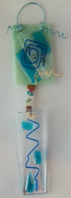 handcrafted recycled glass suncatcher made in the USA