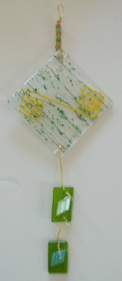 handcrafted recycled glass suncatcher made in the USA