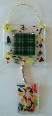 fused glass suncatcher  made in Nebraska USA