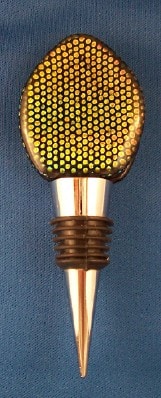 dichroic glass wine bottle stopper made in the USA