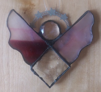 Stained glass angel suncatcher